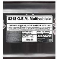 Трансмиссионное масло Mannol O.E.M. Multivehicle JWS 208л