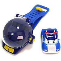 Интерактивная игрушка Robocar Poli Часы с мини машинкой 83312