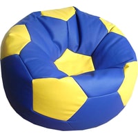 Кресло-мешок Мама рада! Мяч экокожа (синий/желтый, L, smart balls)