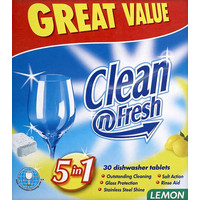 Таблетки для посудомоечной машины Clean 'N Fresh Dishwasher Tabs Lemon 30шт.