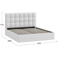 Кровать Трия Эмбер универсальный тип 1 160x200 (экокожа белый Polo)