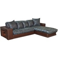 Угловой диван Мебель Холдинг Максимус 616 (коричневый/бирюзовый)