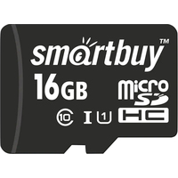 Карта памяти SmartBuy microSDHC (Class 10) 16 Гб (SB16GBSDCL10-00)