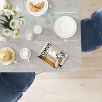 Кухонный стол Домус Симпл 3 (серый бетон/белый)