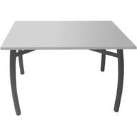 Кухонный стол Solt 100x60 (серый/ноги гнутые усиленные черные)