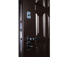 Металлическая дверь Промет Винтер 205x98 (дуб шале/антик медь, правый)