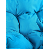 Подвесное кресло M-Group Капля Лори 11530103 (белый ротанг/голубая подушка)