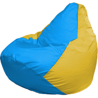 Кресло-мешок Flagman Груша Г2.1-280 (голубой/жёлтый)