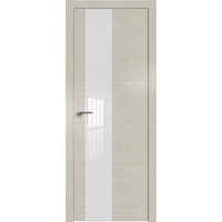 Межкомнатная дверь ProfilDoors 5NK 60x200 (дуб sky беленый, стекло белый лак, кромка матовая)