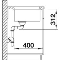 Кухонная мойка Blanco Subline 500-U (серый беж) [517434]