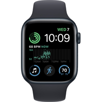 Умные часы Apple Watch SE 2 44 мм (алюминиевый корпус, полуночный/полуночный, спортивные силиконовые ремешки S/M + M/L) в Пинске