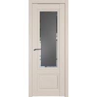 Межкомнатная дверь ProfilDoors 2.103U L 90x200 (санд, стекло square графит)
