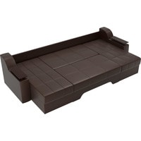 П-образный диван Лига диванов Сенатор 28919 (экокожа, коричневый)