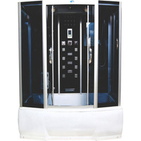 Душевая кабина Водный мир ВМ-8828 150x85 (черный/тонированное стекло)