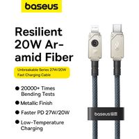 Кабель Baseus Unbreakable Series USB Type-C - Lightning (1 м, белый)