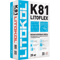 Клей для плитки Litokol Litoflex K81 (25 кг, белый)