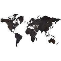 Пазл Woodary Карта мира XL 3152 (black)