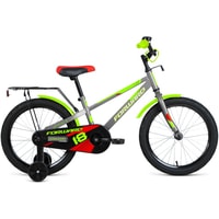Детский велосипед Forward Meteor 18 2020 (серебристый/зеленый)