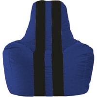 Кресло-мешок Flagman Спортинг С1.1-115 (синий/чёрный)