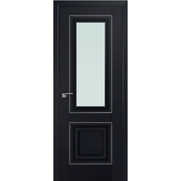 Межкомнатная дверь ProfilDoors 28U L 90x200 (черный матовый/мателюкс матовое серебро)