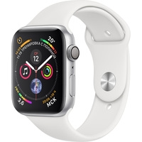Умные часы Apple Watch Series 4 44 мм (алюминий серебристый/белый)