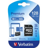 Карта памяти Verbatim Premium 44085 128GB + адаптер