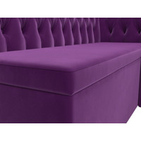 Угловой диван Лига диванов Мирта 262 правый 107600 (микровельвет, фиолетовый)