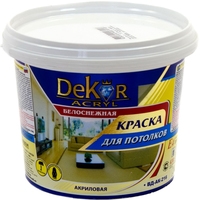 Краска Dekor ВД-АК-216 для потолков (белоснежный, 1.1 кг)