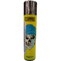 Зажигалка Clipper CP11RH (желтый череп)