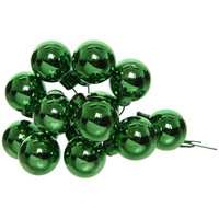 Елочная игрушка GreenDeco На проволоке 713063 (144шт, зеленый глянцевый)