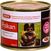 Консервированный корм для собак ОМКК Polkan 525 г
