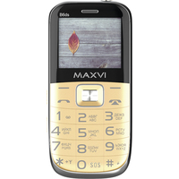 Кнопочный телефон Maxvi B6ds (золотистый)