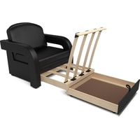 Кресло-кровать Мебель-АРС Кармен-2 (экокожа, черный)