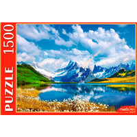Пазл Рыжий кот Альпийские пики над озером ШТК1500-2705 (1500 эл)