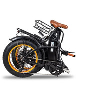 Электровелосипед Minako F11 001179 (черный, оранжевые диски)