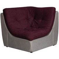 Элемент модульного дивана Мебель Холдинг Холидей 913 (кресло угловое, кремовый/бордовый)