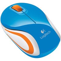 Мышь Logitech M187 (синий/оранжевый)