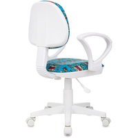 Компьютерное кресло Бюрократ KD-3/WH/ARM (голубой бум/пластик белый)
