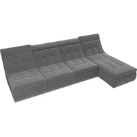 Модульный диван Лига диванов Холидей люкс 105557 (велюр, серый)