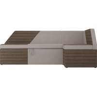 Угловой диван Mebelico Дуглас 106913 (левый, бежевый/коричневый)