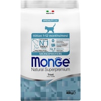 Сухой корм для кошек Monge Kitten Monoprotein Trout 400 г