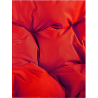 Подвесное кресло M-Group Капля Лори 11530206 (коричневый ротанг/красная подушка)