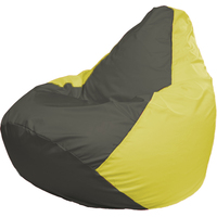 Кресло-мешок Flagman Груша Г2.1-360 (тёмно-серый/жёлтый)