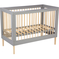 Классическая детская кроватка Polini Kids Simple 360 (серый/натуральный)