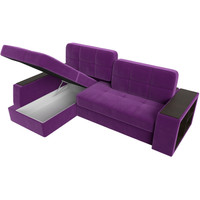 Угловой диван Лига диванов Брюссель левый 29389L (микровельвет фиолетовый)