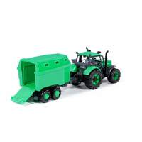 Трактор Полесье Прогресс с прицепом для перевозки животных 94643 (зеленый)
