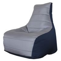 Кресло-мешок Flagman Бумеранг (серый/темно-синий)