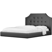 Кровать Mebelico Кантри 160x200 (экокожа, черный)