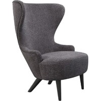 Интерьерное кресло Tom Dixon Wingback Micro Chair BL Fabric B (темно-серый/черный) в Пинске