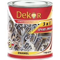 Эмаль Dekor грунт-эмаль 3 в 1 (желтый, 1.9 кг)